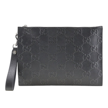 Gucci Black Leather Clutch Bag