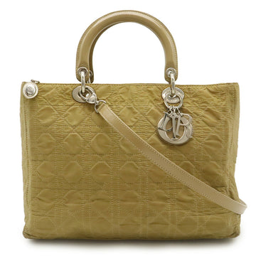 Vintage Lady Dior Bag Cannage Quilt Nylon Large
