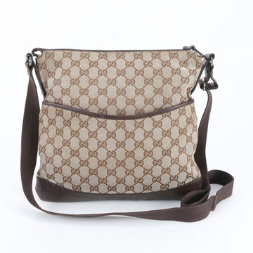 Zip Messenger Bag GG Canvas with Perforated Leather Medium