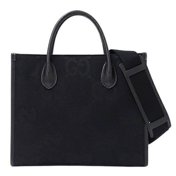Gucci Black Canvas Handbag Shoulder Bag Tote Bag