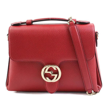 Gucci Dark Red Gold Leather Metal Handbag Shoulder Bag