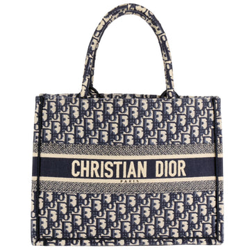 Christian Dior Navy Canvas Handbag Tote Bag ()