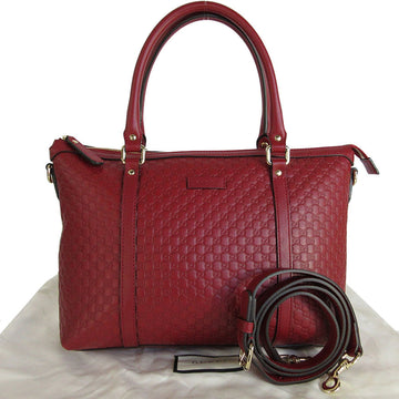 Gucci Dark Red Leather Handbag Shoulder Bag