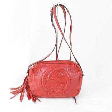 Gucci Red Color Leather Shoulder Bag