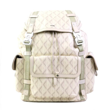 Christian Dior Light Beige Coated Canvas Leather Backpack ()