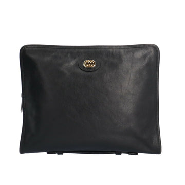 Gucci Daily Black Leather Clutch Bag