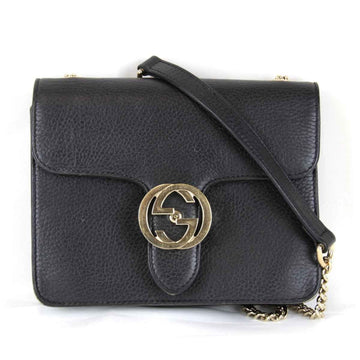Gucci Black Leather Shoulder Bag