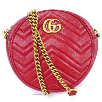 Gucci Red Color Leather Shoulder Bag