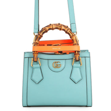 Diana NM Bamboo Handle Tote Leather Mini