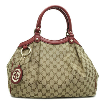 Gucci Sukey Beige Brown Red Color Gg Canvas Leather HandNew 1:1 Bags Shoulder New 1:1 Bags