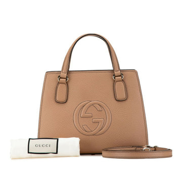 Gucci Soho Beige Leather Handbag Shoulder Bag