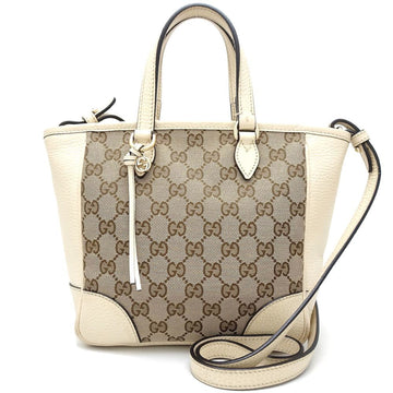 Gucci Beige Ivory Gg Canvas Leather HandNew 1:1 Bags
