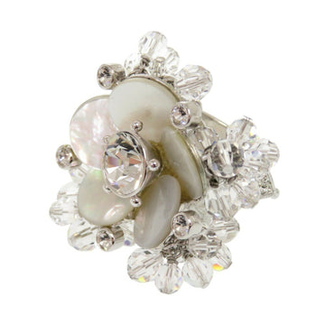 Christian Dior Silver White Metal Band Ring ()