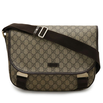 Double Buckle Messenger Bag GG Coated Canvas Large