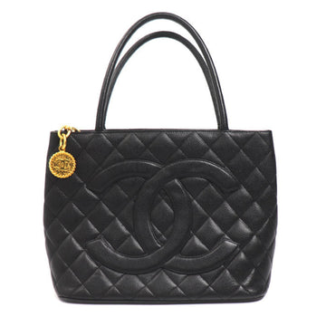 Medallion Tote Quilted Caviar