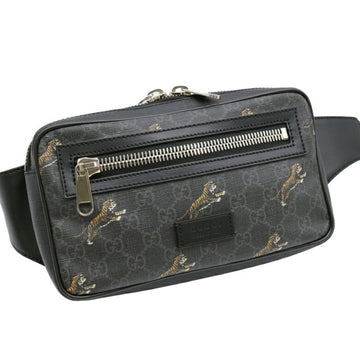 Gucci Black Gg Supreme Canvas Leather Sling New 1:1 Bags