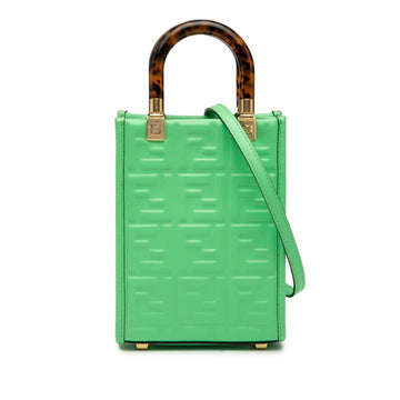 Sunshine Shopper Tote Zucca Embossed Leather Mini