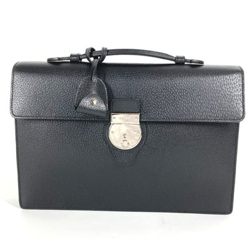Buckle Flap Briefcase Leather Medium