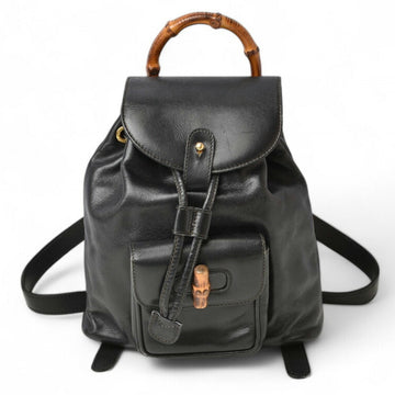 Gucci Black Leather Backpack