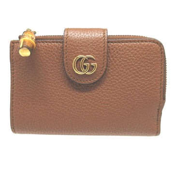 Gucci Bamboo Brown Leather Wallet (Bi-Fold)