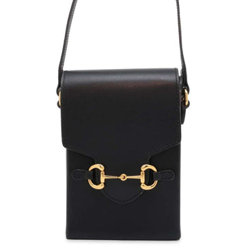 Gucci Horsebit Black Leather Shoulder Bag