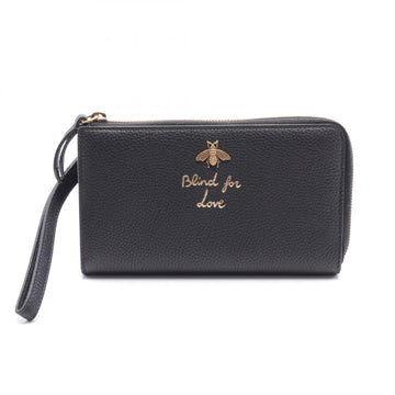 Gucci Black Leather Long Wallet (Bi-Fold)