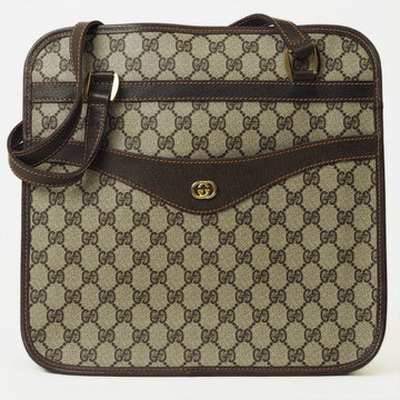 Gucci Beige Brown Pvc Leather Handbag Tote Bag