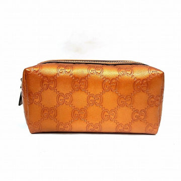 Gucci Orange Leather Pouch