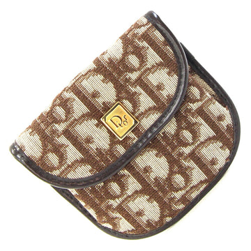 Christian Dior Trotter Brown Canvas Leather Coin Purse/Coin Case ()