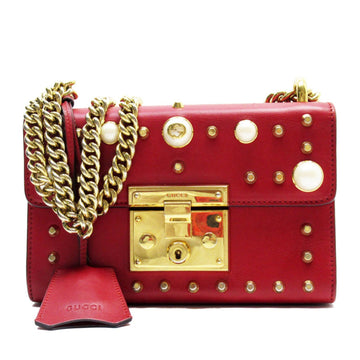 Gucci Red Color Leather Shoulder Bag