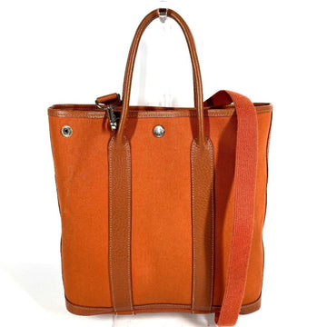 Garden File Tote Toile and Leather 28