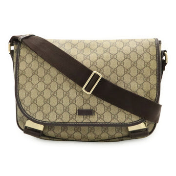Double Buckle Messenger Bag GG Coated Canvas Medium