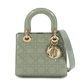 Lady Dior Bag Cannage Quilt Patent Small