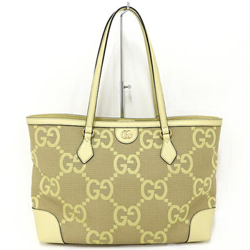 Gucci Yellow Gg Canvas Shoulder Bag Tote Bag