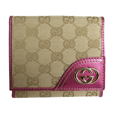 Gucci Beige Canvas Leather Wallet (Bi-Fold)