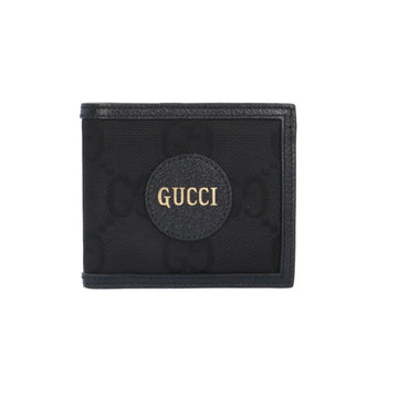 Gucci Black Leather Nylon Wallet (Bi-Fold)