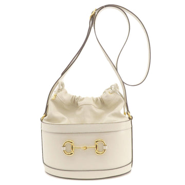 Gucci Horsebit White Leather Tote Bag