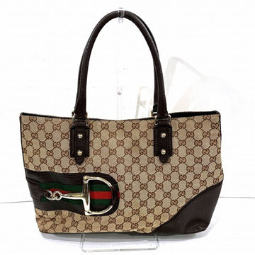 Gucci Horsebit Brown Gg Canvas Leather Tote New 1:1 Bags