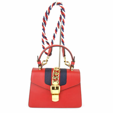 Gucci Red Color Leather Shoulder Bag