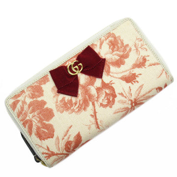 Gucci Red Color White Canvas Coin Purse/Coin Case