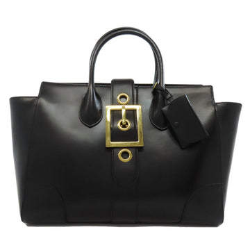 Gucci Black Leather Tote Bag