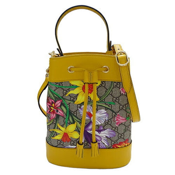 Gucci Multi-Color Yellow Gg Supreme Canvas Handbag Shoulder Bag