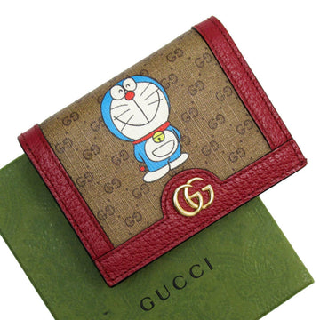 Gucci Brown Burgundy Pvc Leather Wallet (Bi-Fold)