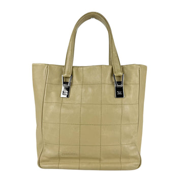 Square Stitch Tote Leather Small