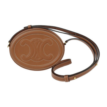Triomphe Oval Crossbody Bag Leather