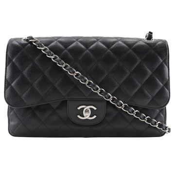 Classic Double Flap Bag Quilted Caviar Jumbo