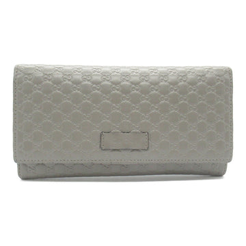 Gucci Gray Leather Long Wallet (Bi-Fold)