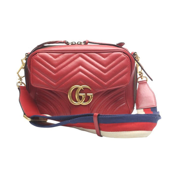 GG Marmont Zip Around Camera Bag Matelasse Leather Small