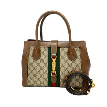 Jackie 1961 Web Tote GG Canvas and Leather Medium