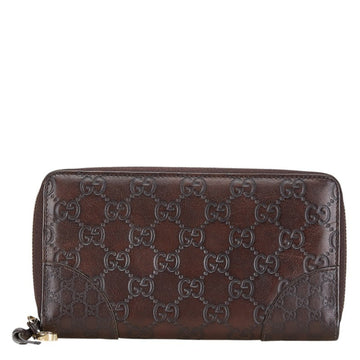 Gucci Brown Leather Long Wallet (Bi-Fold)
